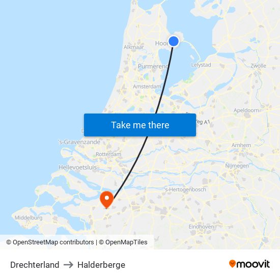 Drechterland to Halderberge map