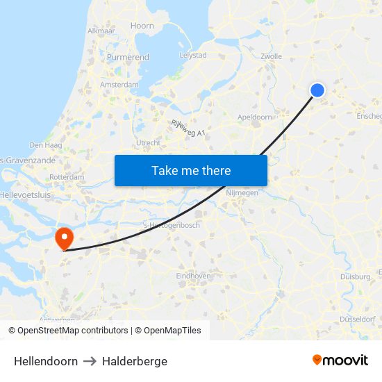 Hellendoorn to Halderberge map