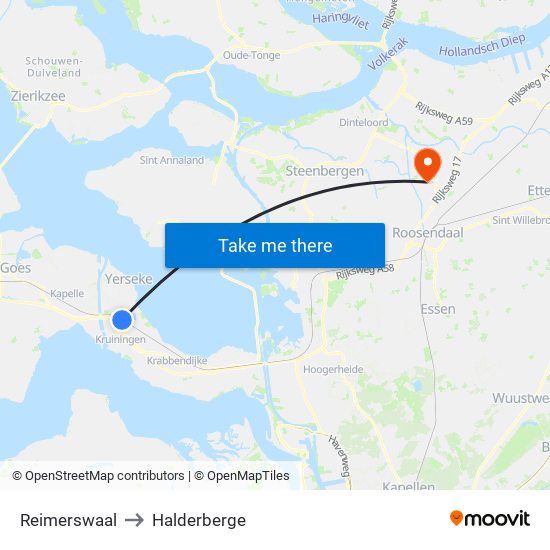 Reimerswaal to Halderberge map