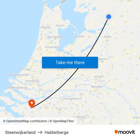 Steenwijkerland to Halderberge map