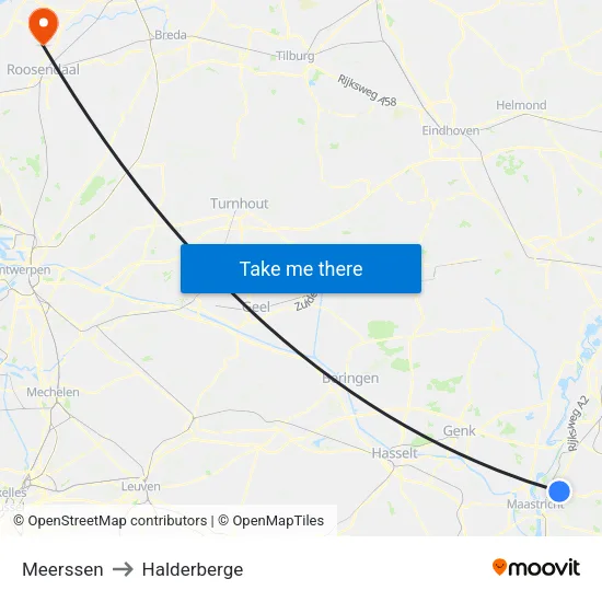 Meerssen to Halderberge map