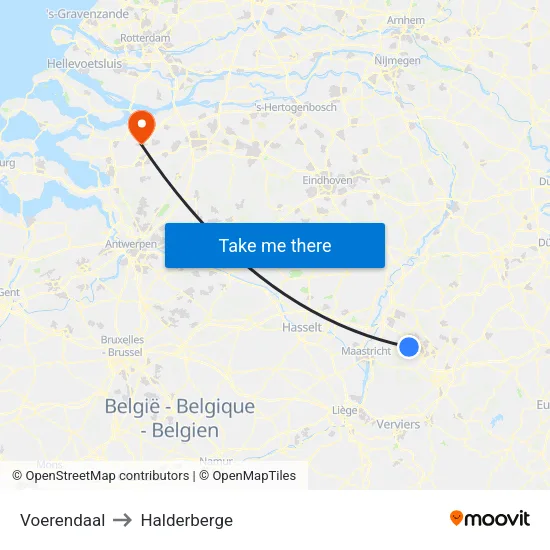 Voerendaal to Halderberge map