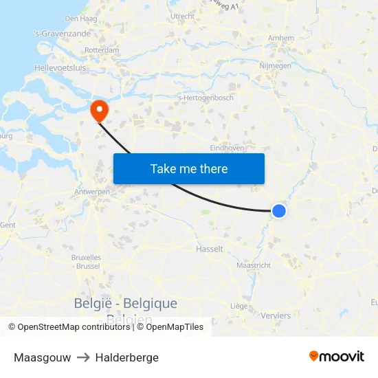 Maasgouw to Halderberge map