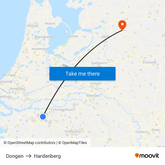 Dongen to Hardenberg map