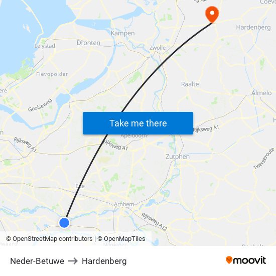 Neder-Betuwe to Hardenberg map