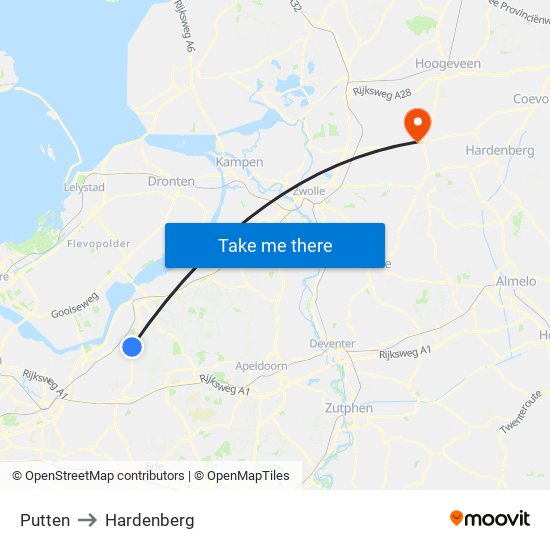 Putten to Hardenberg map