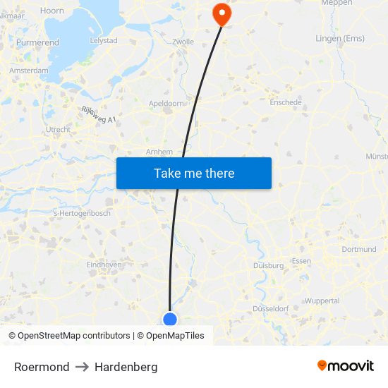 Roermond to Hardenberg map
