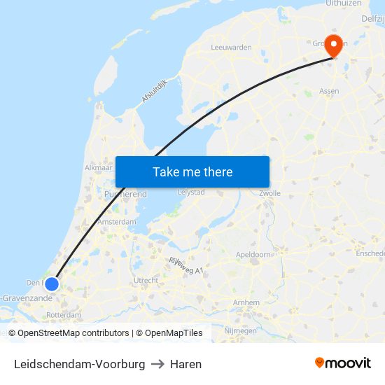 Leidschendam-Voorburg to Haren map