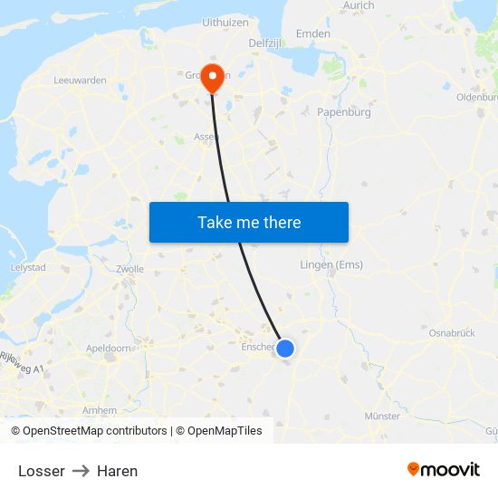 Losser to Haren map