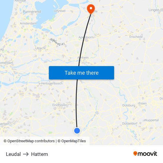 Leudal to Hattem map