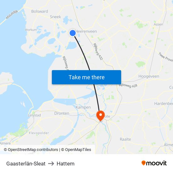 Gaasterlân-Sleat to Hattem map