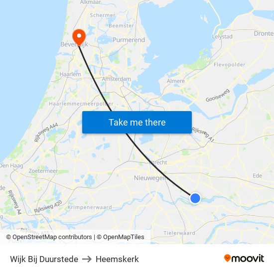 Wijk Bij Duurstede to Heemskerk map
