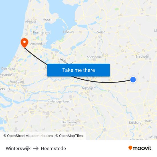 Winterswijk to Heemstede map