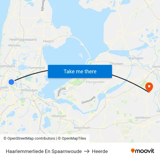 Haarlemmerliede En Spaarnwoude to Heerde map