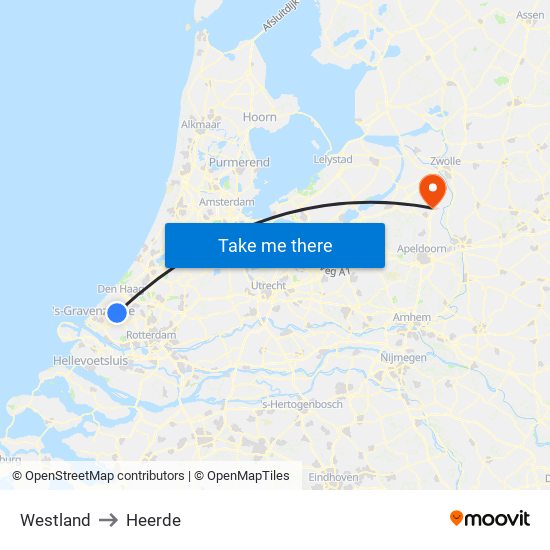 Westland to Heerde map