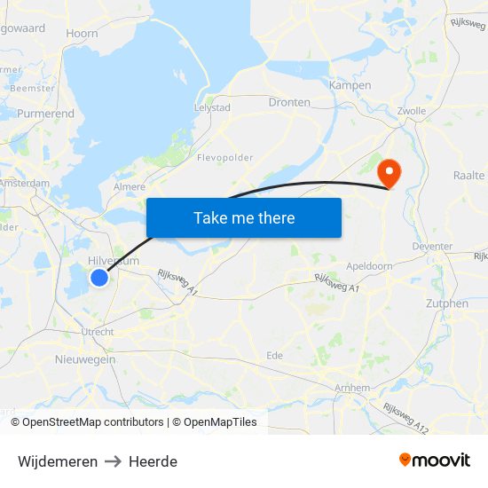 Wijdemeren to Heerde map