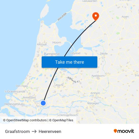 Graafstroom to Heerenveen map