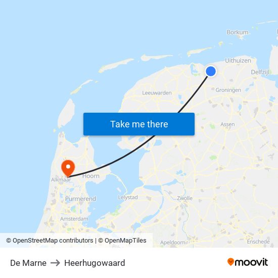De Marne to Heerhugowaard map