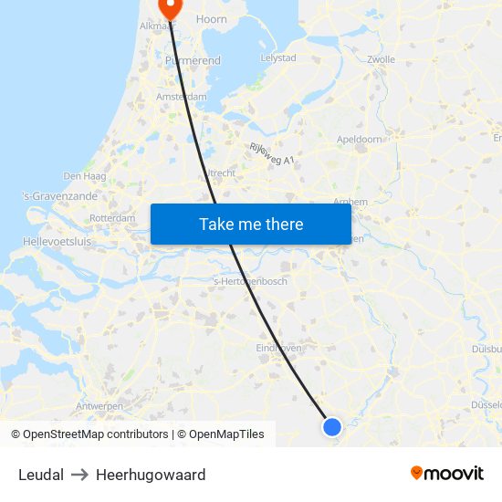 Leudal to Heerhugowaard map