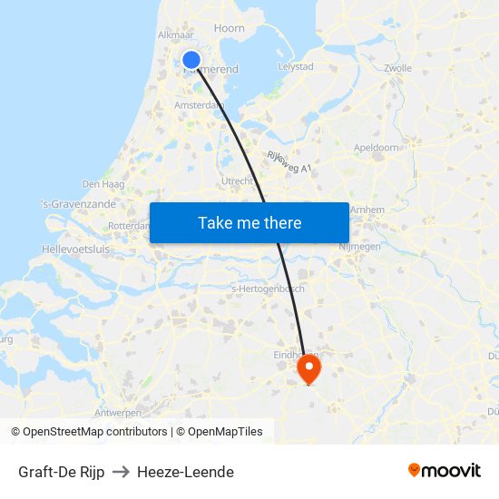 Graft-De Rijp to Heeze-Leende map