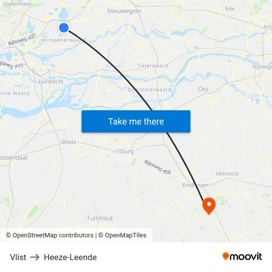 Vlist to Heeze-Leende map