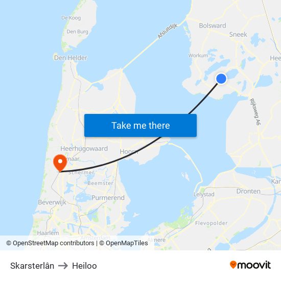 Skarsterlân to Heiloo map