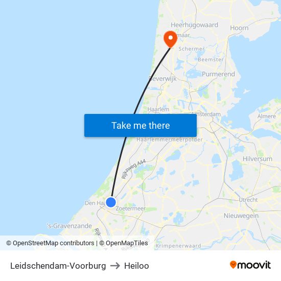 Leidschendam-Voorburg to Heiloo map