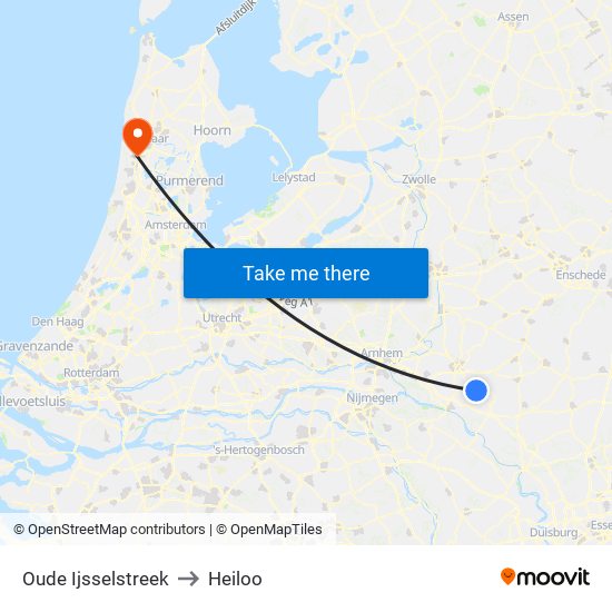 Oude Ijsselstreek to Heiloo map