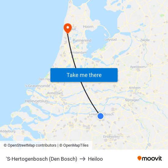 'S-Hertogenbosch (Den Bosch) to Heiloo map