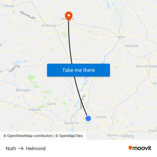 Nuth to Helmond map