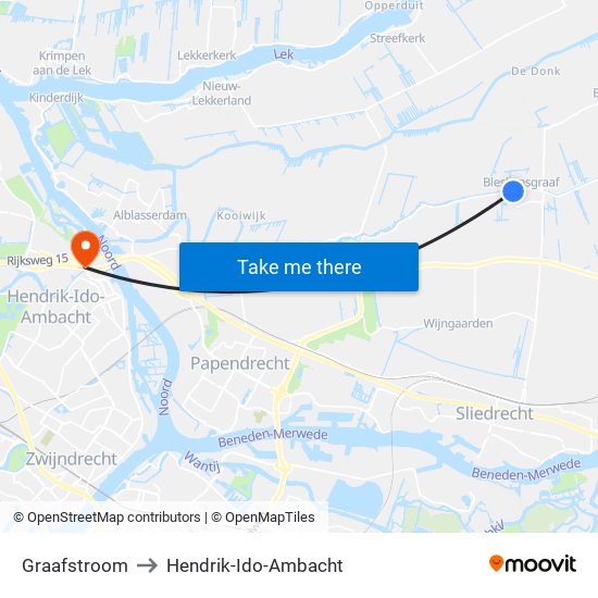 Graafstroom to Hendrik-Ido-Ambacht map