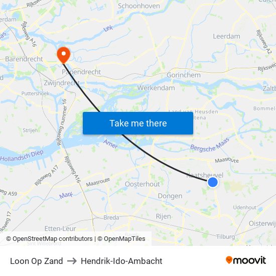 Loon Op Zand to Hendrik-Ido-Ambacht map