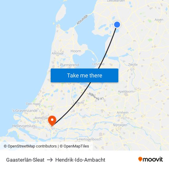 Gaasterlân-Sleat to Hendrik-Ido-Ambacht map