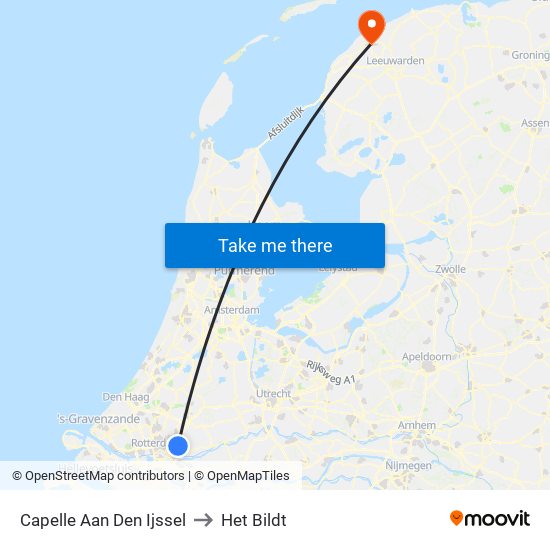 Capelle Aan Den Ijssel to Het Bildt map