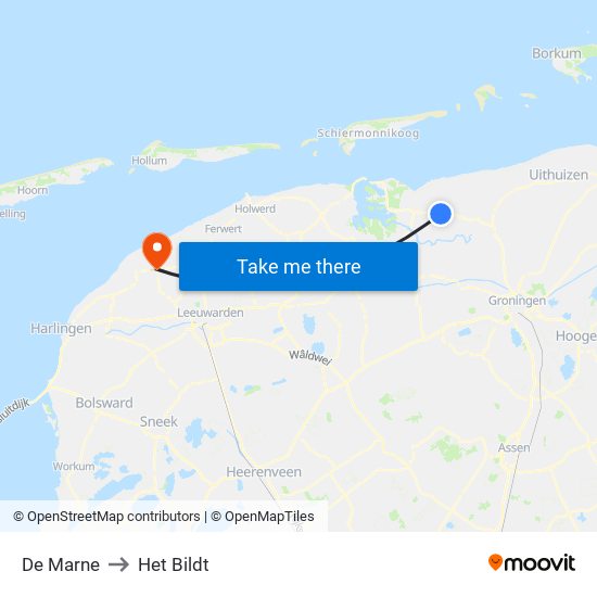 De Marne to Het Bildt map