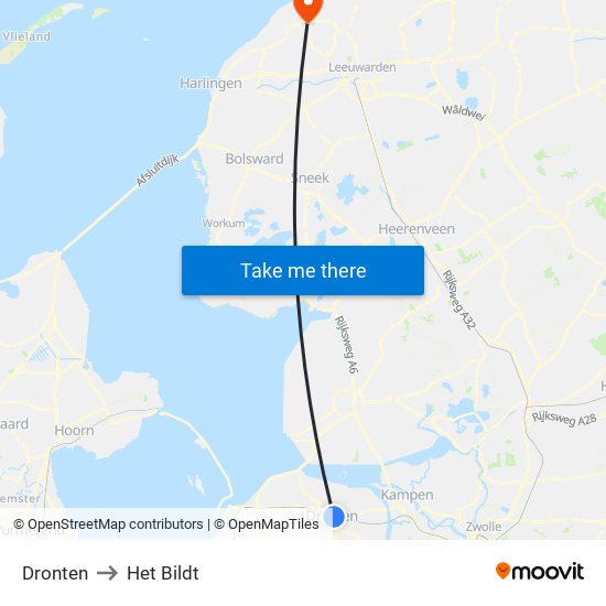 Dronten to Het Bildt map