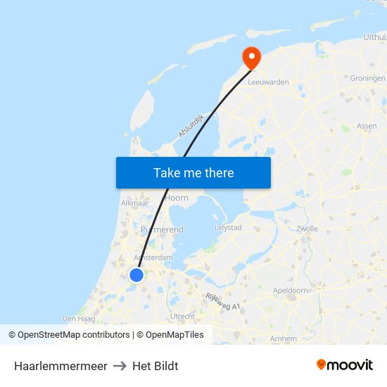 Haarlemmermeer to Het Bildt map