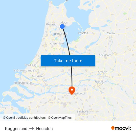 Koggenland to Heusden map