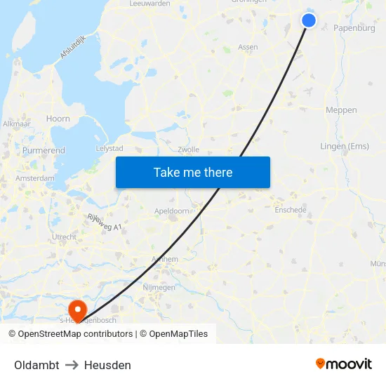 Oldambt to Heusden map