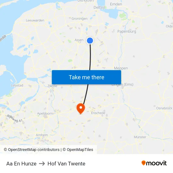 Aa En Hunze to Hof Van Twente map