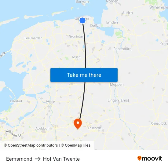 Eemsmond to Hof Van Twente map