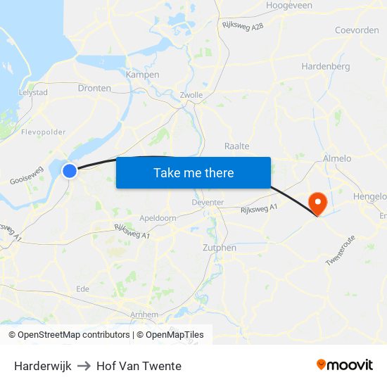 Harderwijk to Hof Van Twente map