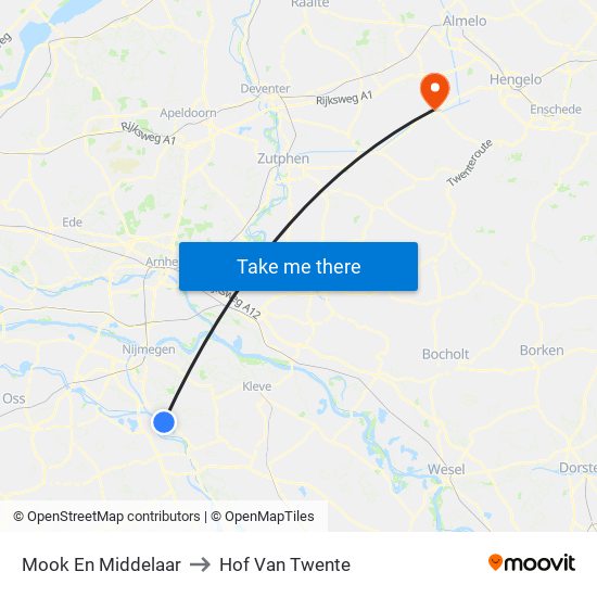 Mook En Middelaar to Hof Van Twente map