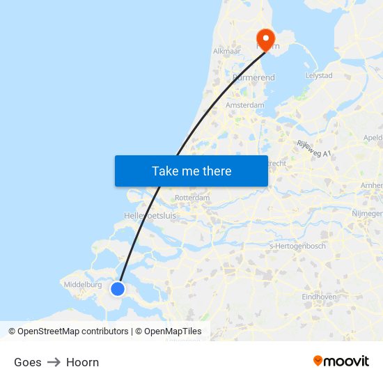 Goes to Hoorn map