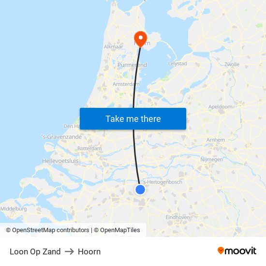 Loon Op Zand to Hoorn map