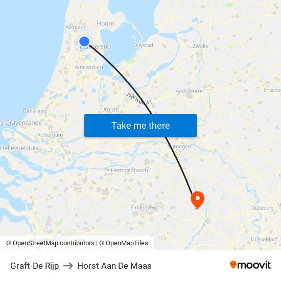 Graft-De Rijp to Horst Aan De Maas map