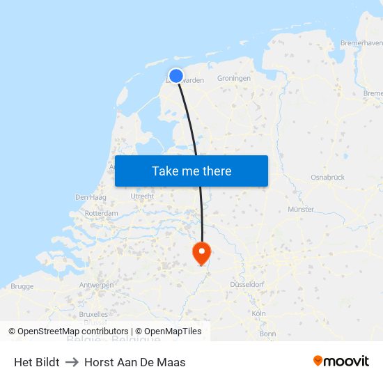 Het Bildt to Horst Aan De Maas map