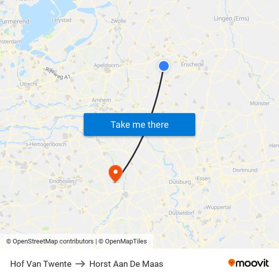Hof Van Twente to Horst Aan De Maas map