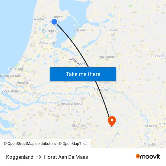 Koggenland to Horst Aan De Maas map