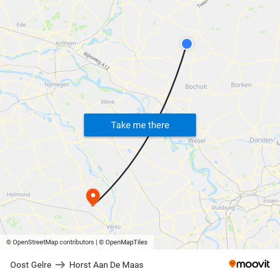 Oost Gelre to Horst Aan De Maas map
